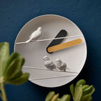 Clock Haoshi Sparrow Round Yellow Gray Spacio India