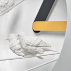 Clock Haoshi Sparrow Round Yellow Gray Spacio India