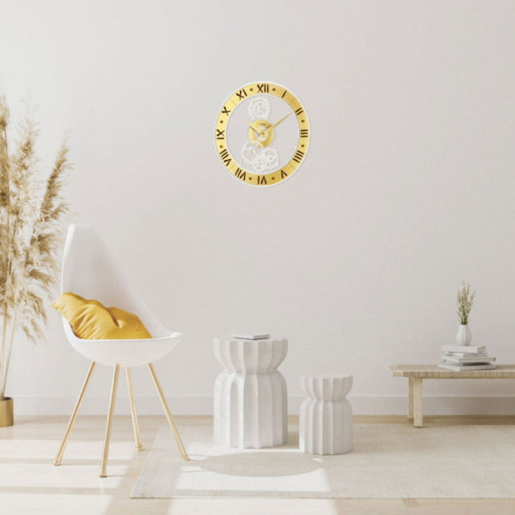 Incantesimo Genius 132 Gold Wall clock Spacio India