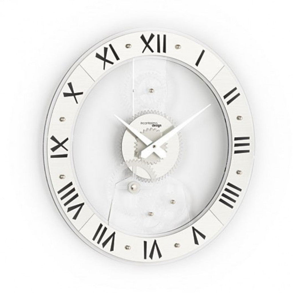 Incantesimo Genius 132M Silver Wall Clock available at Spacio retail stores in Mumbaii & Kolkata and online.