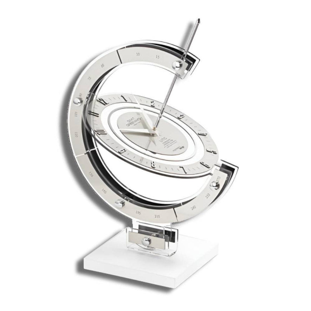 Incantesimo Greenwich Table Clock Silver Table Lamp available at Spacio retail stores in Mumbaii & Kolkata and online.