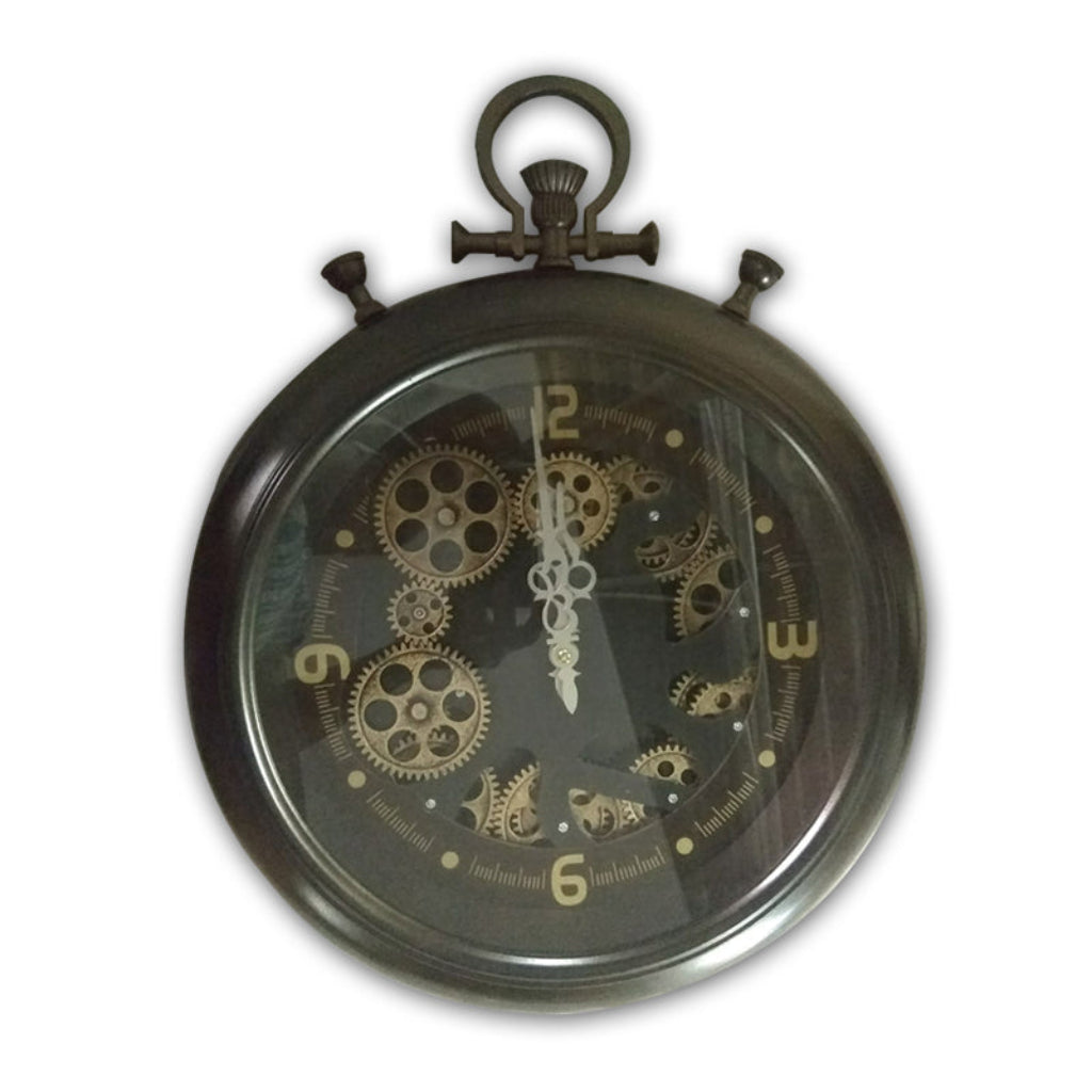 Vintage-style pocket watch with visible gears on a white background from Kairos available at Spacio retail stores in Mumbaii & Kolkata and online.