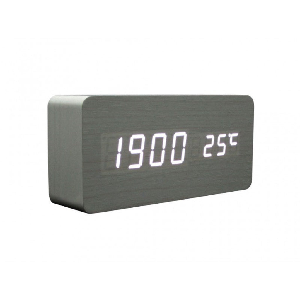 Digital clock with LED display on a white background from Kairos available at Spacio retail stores in Mumbaii & Kolkata and online.