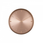 Rose gold wall clock on a white background from Karlsson available at Spacio retail stores in Mumbaii & Kolkata and online.