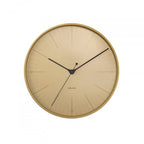 Gold wall clock with black hands on a white background from Karlsson available at Spacio retail stores in Mumbaii & Kolkata and online.