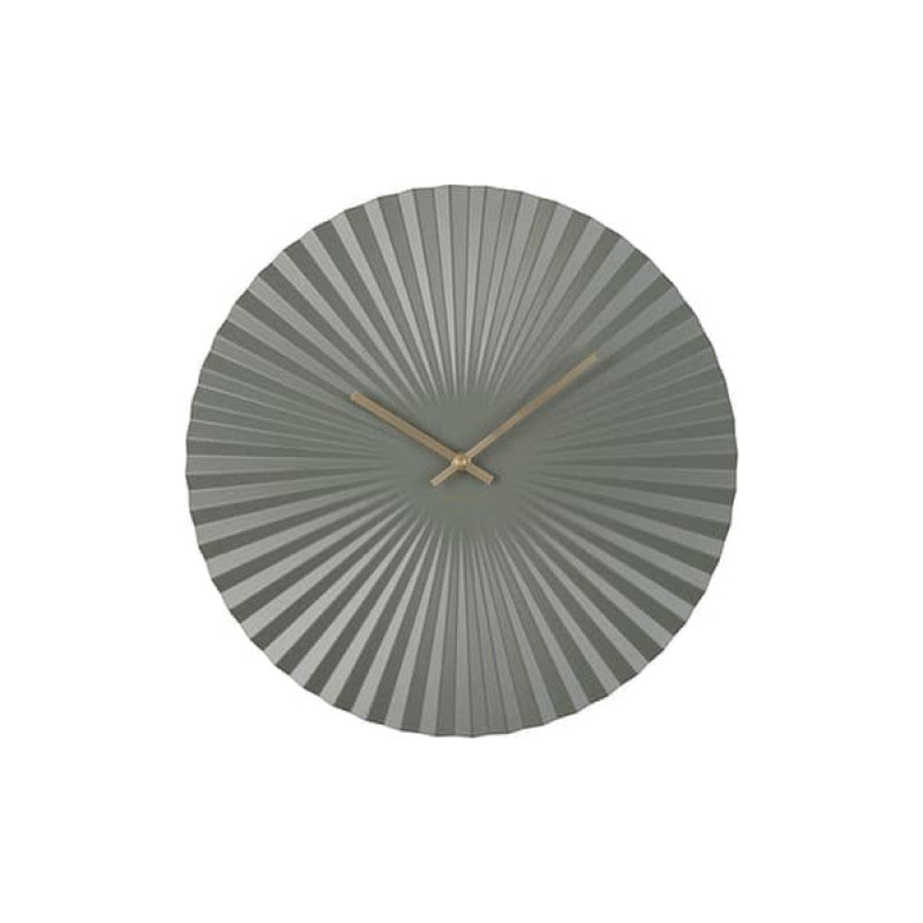 Round wall clock with sunburst design on a white background from Karlsson available at Spacio retail stores in Mumbaii & Kolkata and online.