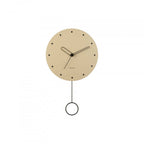 Beige wall clock with a pendulum on a white background from Karlsson available at Spacio retail stores in Mumbaii & Kolkata and online.