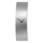 Silver wall clock with black hands on a white background from Nextime available at Spacio retail stores in Mumbaii & Kolkata and online.