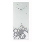 Rectangular wall clock with a minimalist design on a white background available at Spacio retail stores in Mumbaii & Kolkata and online.