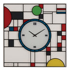 Modern wall clock with geometric design on a white background from  Nextime available at Spacio retail stores in Mumbaii & Kolkata and online.