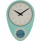 Teal kitchen timer with a clock face on a white background from Nextime available at Spacio retail stores in Mumbaii & Kolkata and online.