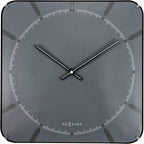NeXtime wall clock with black frame and silver hands on a dark gray background from Nextime available at Spacio retail stores in Mumbaii & Kolkata and online.