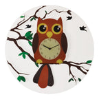 Wall clock with an owl design on a white background from Nextime available at Spacio retail stores in Mumbaii & Kolkata and online.