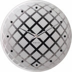 Wall clock with black grid pattern on a white background, branded 'NeXtime'. from Nextime available at Spacio retail stores in Mumbaii & Kolkata and online.