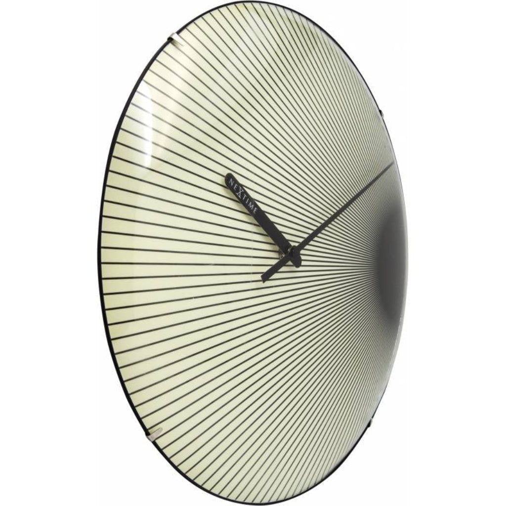Wall clock with a unique design on a white background