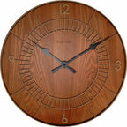 Wooden wall clock with 'Nextime' branding on a white background  from Nextime available at Spacio retail stores in Mumbaii & Kolkata and online.