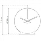 Technical drawing of a wall clock with dimensions