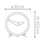 Measurement diagram of a round clock with dimensions