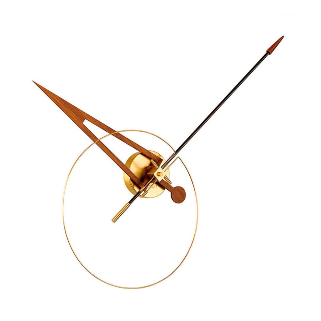 An original design Clock Nomon Cris Gold with tip Walnut CRND00NN, inspired by the Cris G clock and Nomon. available at Spacio retail stores in Mumbaii & Kolkata and online.