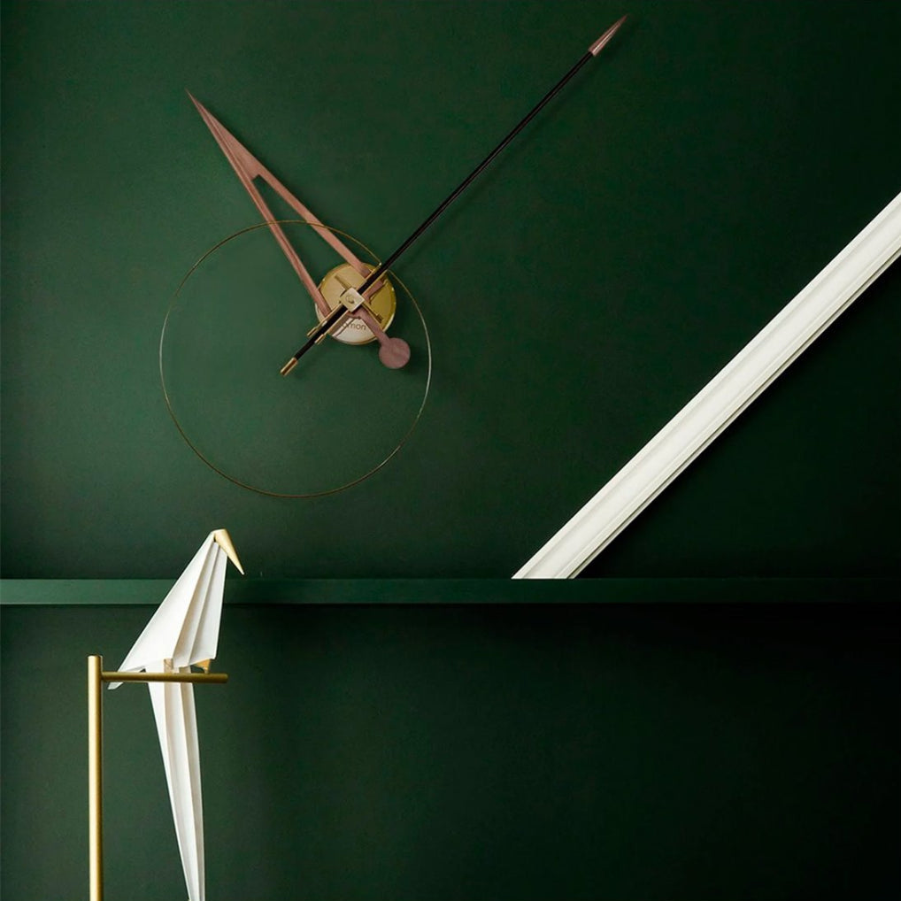 Cris Gold with Tip Walnut Wall Clock by Nomon | Just for Clocks