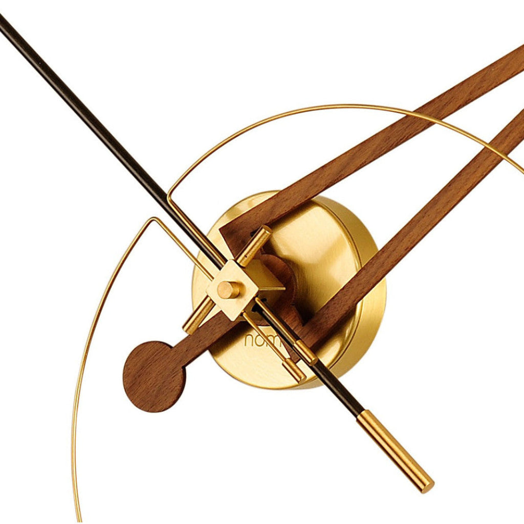 Cris Gold with Tip Walnut Wall Clock by Nomon | Just for Clocks