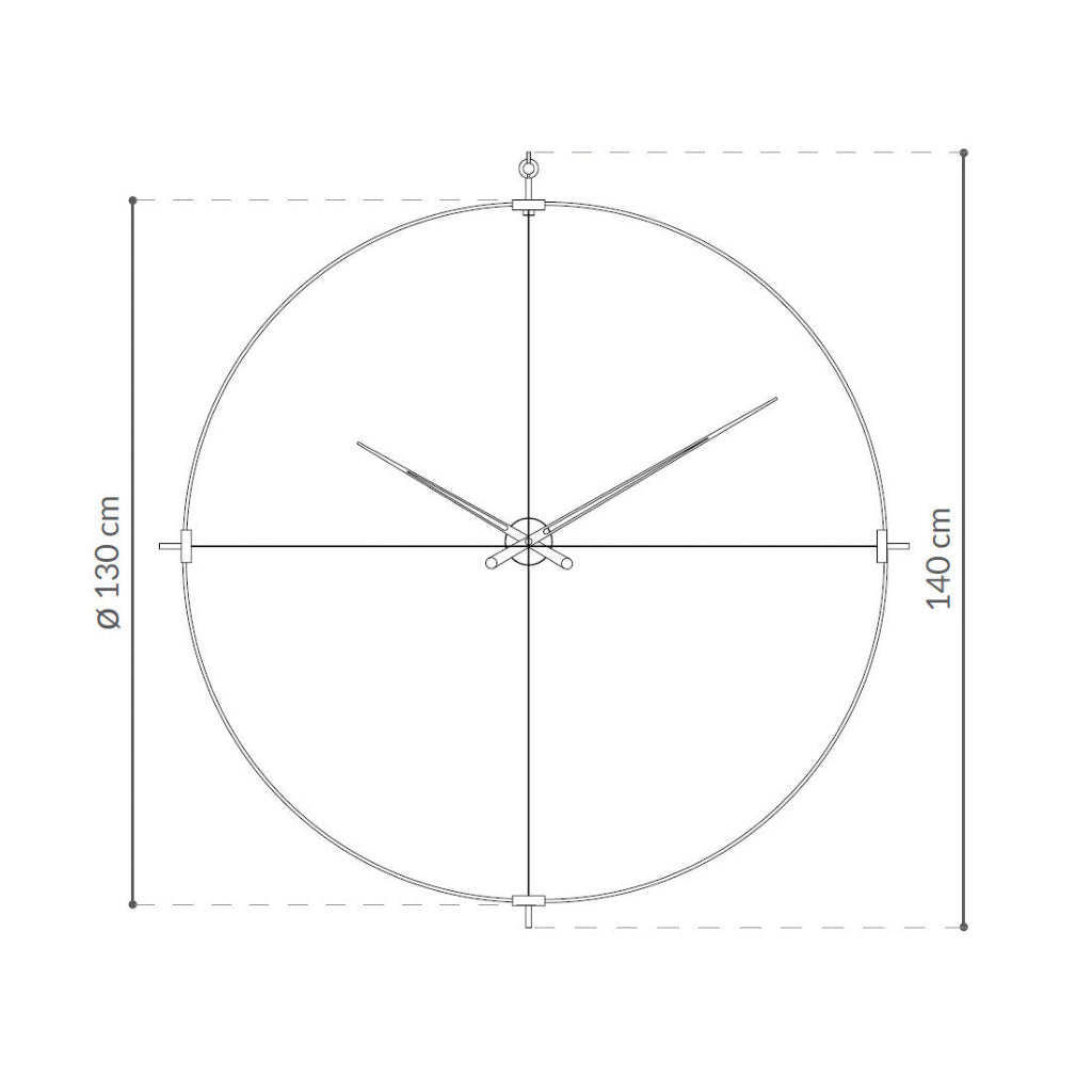 Technical drawing of a circular object with dimensions