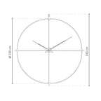 Technical drawing of a circular object with dimensions