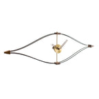 Modern wall clock with gold and bronze design on a white background available at Spacio retail stores in Mumbaii & Kolkata and online.