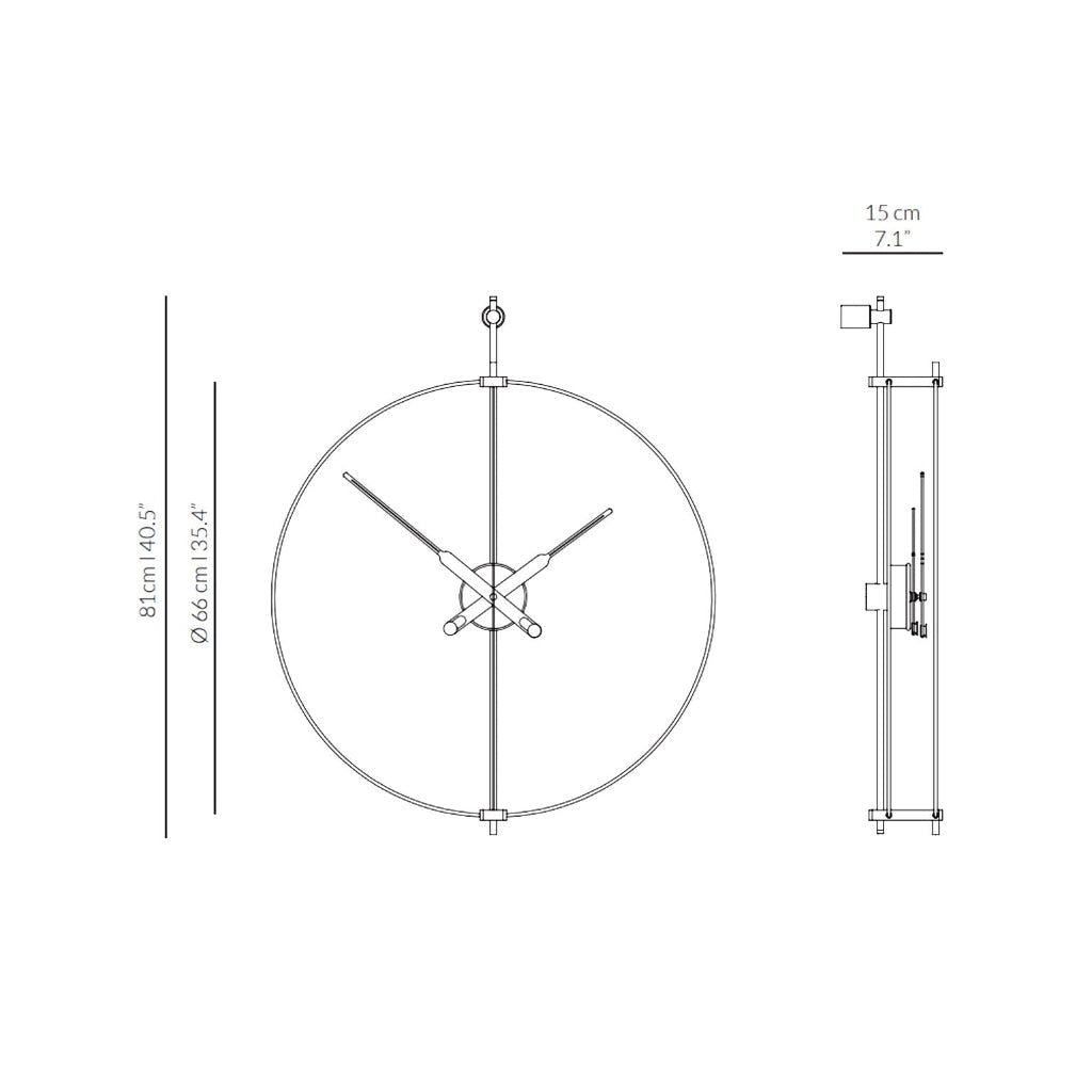 Details of Nomon Spain Mini Barcelona Premium Gold MBARGPREM a white back ground available at Spacio India for luxury home decor collection of Timepieces & Clocks.