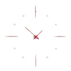 An elegant Nomon Mixto I Red 110cms MII000R clock with a white background and a red face. available at Spacio retail stores in Mumbaii & Kolkata and online.