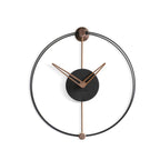 A modern Nomon Nano clock with a black and copper Nordic air design. available at Spacio retail stores in Mumbaii & Kolkata and online.