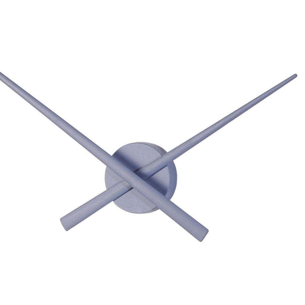 Two crossed blue rods on a white background