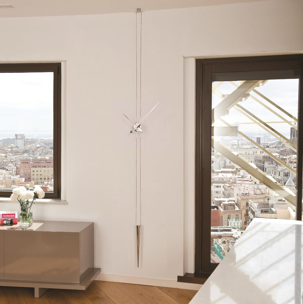 Modern interior with a window view of a cityscape