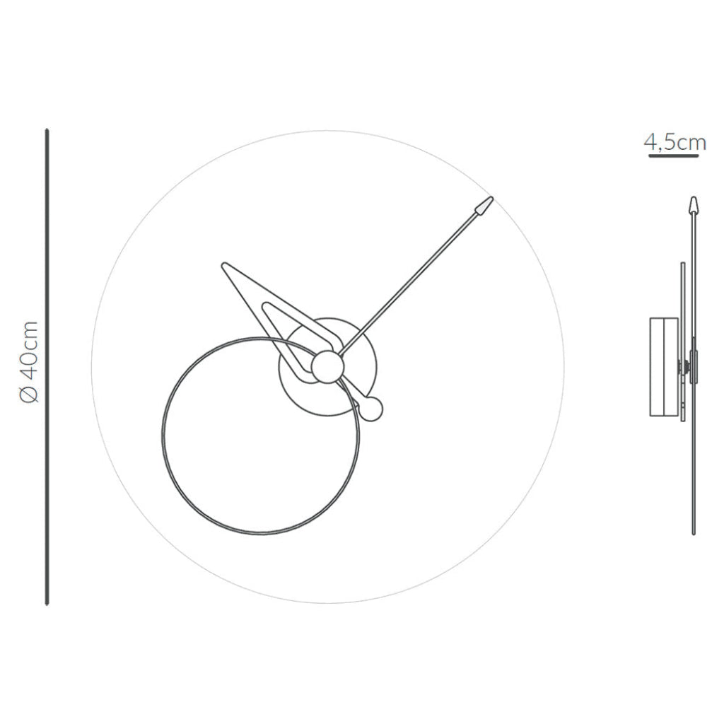 Technical drawing of a wall-mounted light fixture with dimensions indicated.