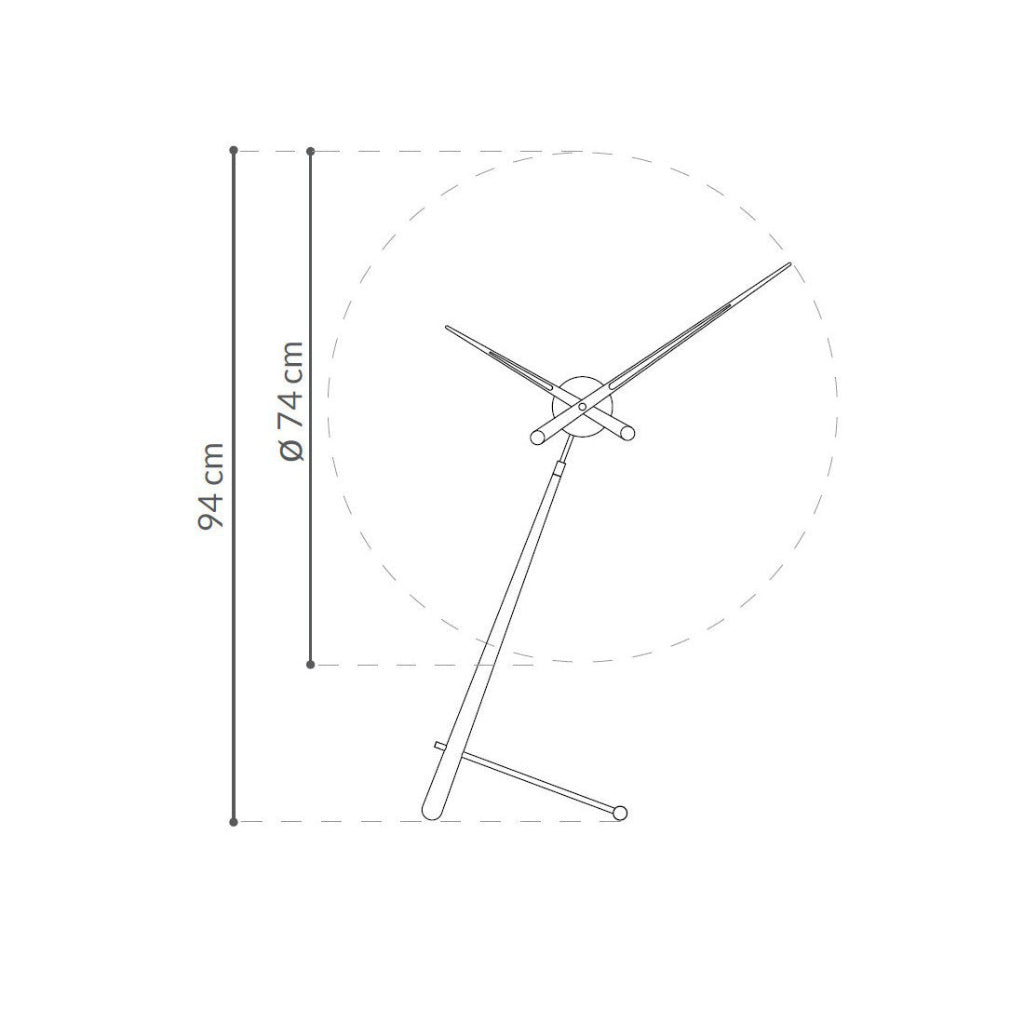Technical drawing of a cylindrical object with dimensions labeled 