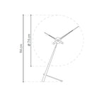 Technical drawing of a cylindrical object with dimensions labeled