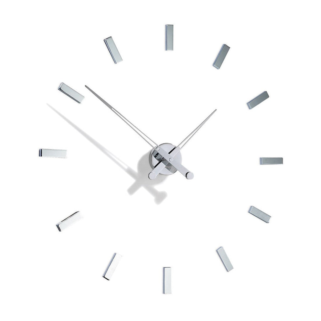 Nomon Spain Tacon I 12 chrome on a white back ground available at Spacio India for luxury home decor collection of Timepieces & Clocks. available at Spacio retail stores in Mumbaii & Kolkata and online.