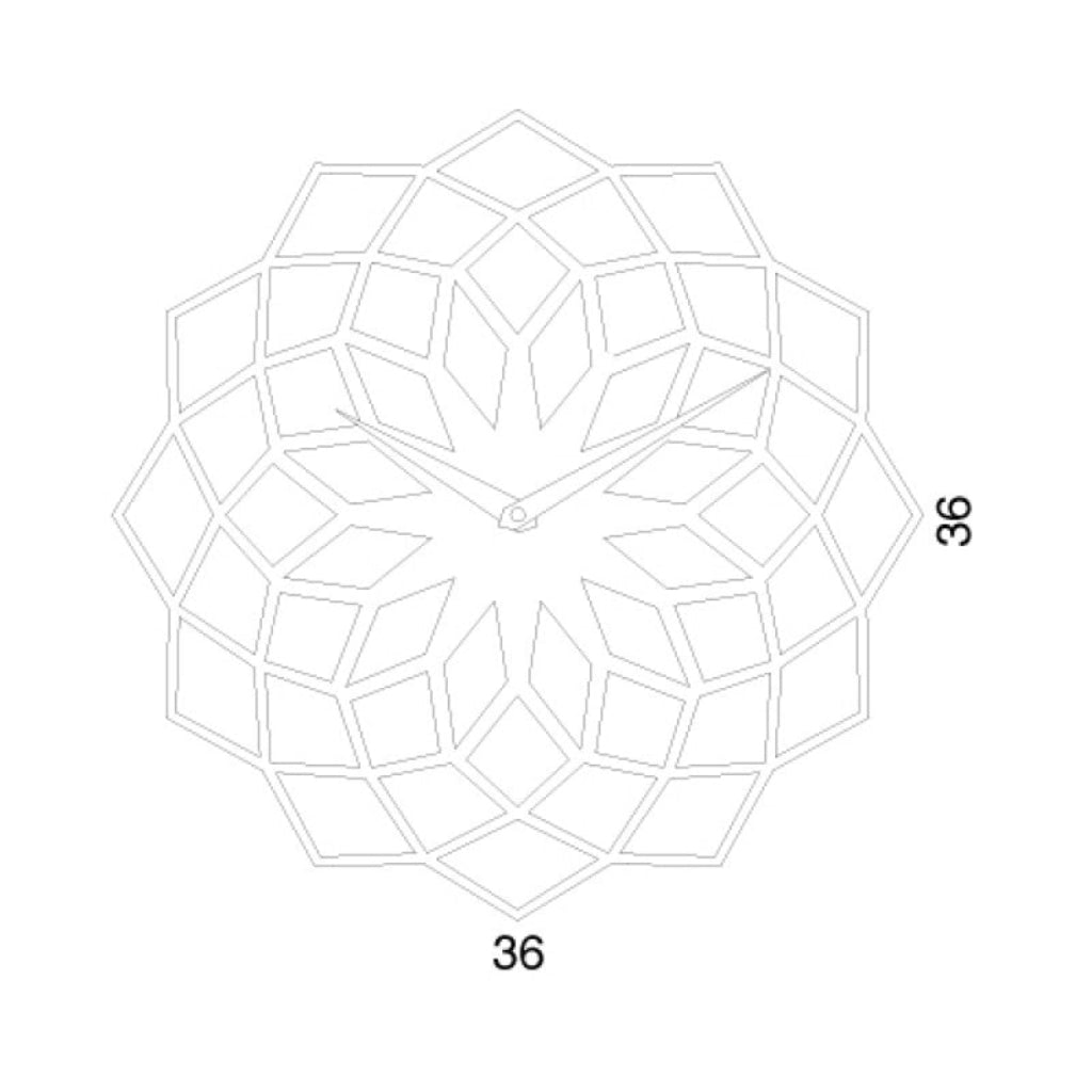 Geometric pattern with numbers 36 on a white background