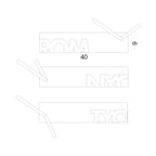 Outline of a shirt with text 'ROM 40 NYC TYO' on a white background